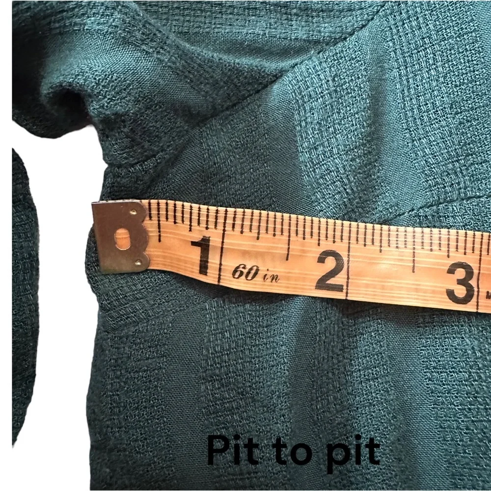 Skies are Blue Green Long Sleeve Collared Button Down Shirt Extra Large XL - Picture 4 of 10